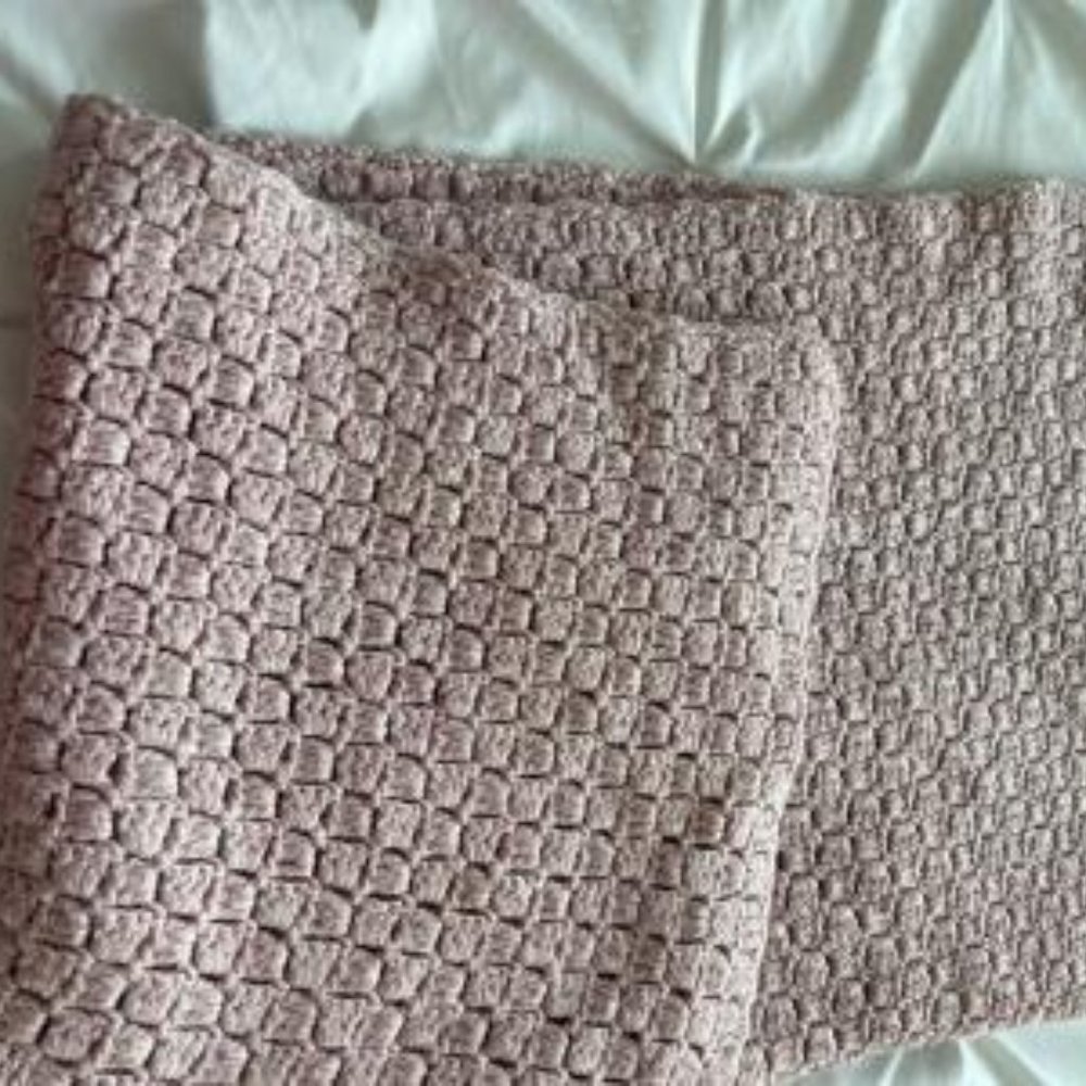 Vintage knitted baby blanket